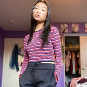 Fit long sleeves crop top